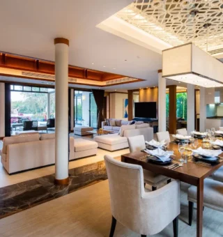 Dining at 4 BDR Banyan Tree Grand Residence, Nr. 1