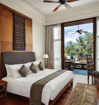 Garden view room with ceiling fan at Anantara Hua Hin Resort