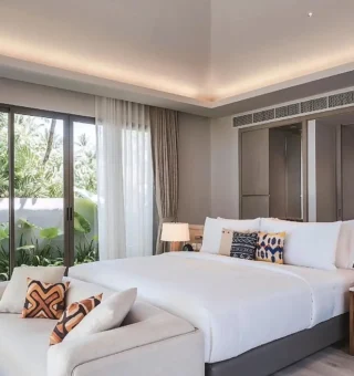 2-Bedroom Royal Beachfront Villa - Bed at Avani+ Khao Lak Resort