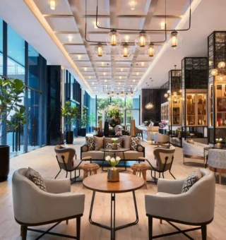 Lobby at Bangkok Marriott Hotel The Surawongse
