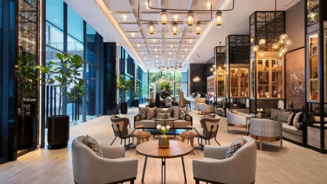 Lobby at Bangkok Marriott Hotel The Surawongse