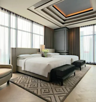 The Sky Suite, M Club Lounge Access, 3 Bedroom Presidential Suite, Skyline View - Guestroom at Bangkok Marriott Marquis Queen’s Park