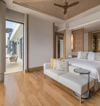 3-King Bedrooms Oceanview Pool Villa - Bedroom at Conrad Koh Samui