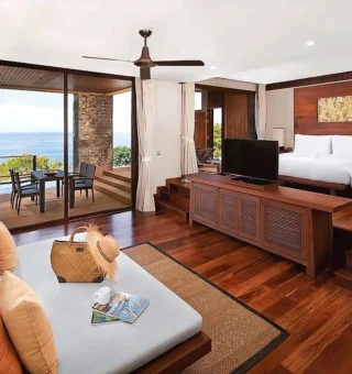 2-Bedroom Ocean View Suite with Private Pool - Bed at Paresa Resort Phuket