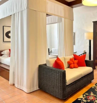 Guest room at Rachamankha Hotel