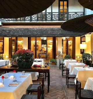 Balcony/terrace at Rachamankha Hotel
