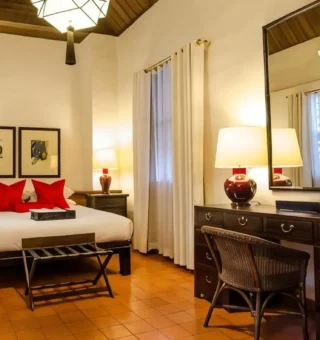 Guest room at Rachamankha Hotel