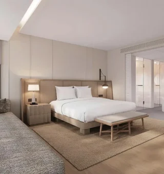 Ocean Front 1 Bedroom Suite 1 King Bed - Room plan at SAii Laguna Phuket