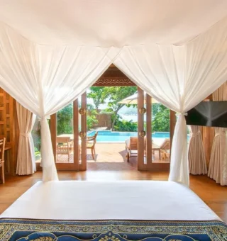 Sea View Pool Villa with Free THB 2,000 Net Resort Credit per Night - Bedroom at Santhiya Koh Phangan Resort & Spa