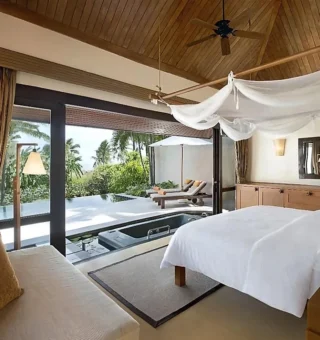 1 Bedroom Pool Villa, 1 Bedroom Villa, 1 King, Sofa bed, Pool cabana, Private pool - Bed at Sheraton Hua Hin Pranburi Villas