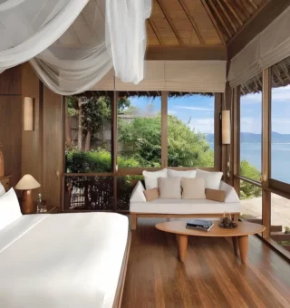 Guest room at Six Senses Samui