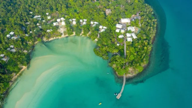Resort view at Soneva Kiri
