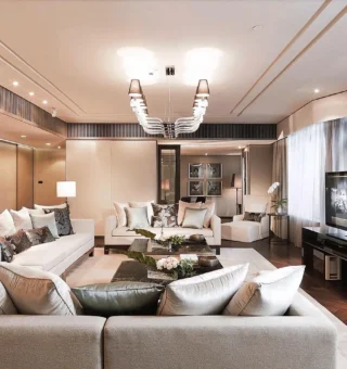 Separate living room at The Okura Prestige Bangkok