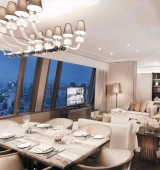 Separate living room at The Okura Prestige Bangkok