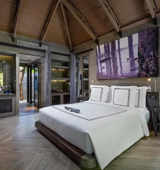Spacious suite bedroom with soaking area at The Slate Phuket