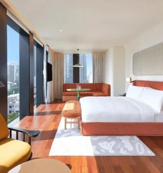 Corner King - Bedroom at The Standard, Bangkok Mahanakhon